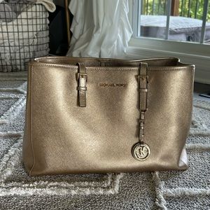 Michael Kors large gold tote